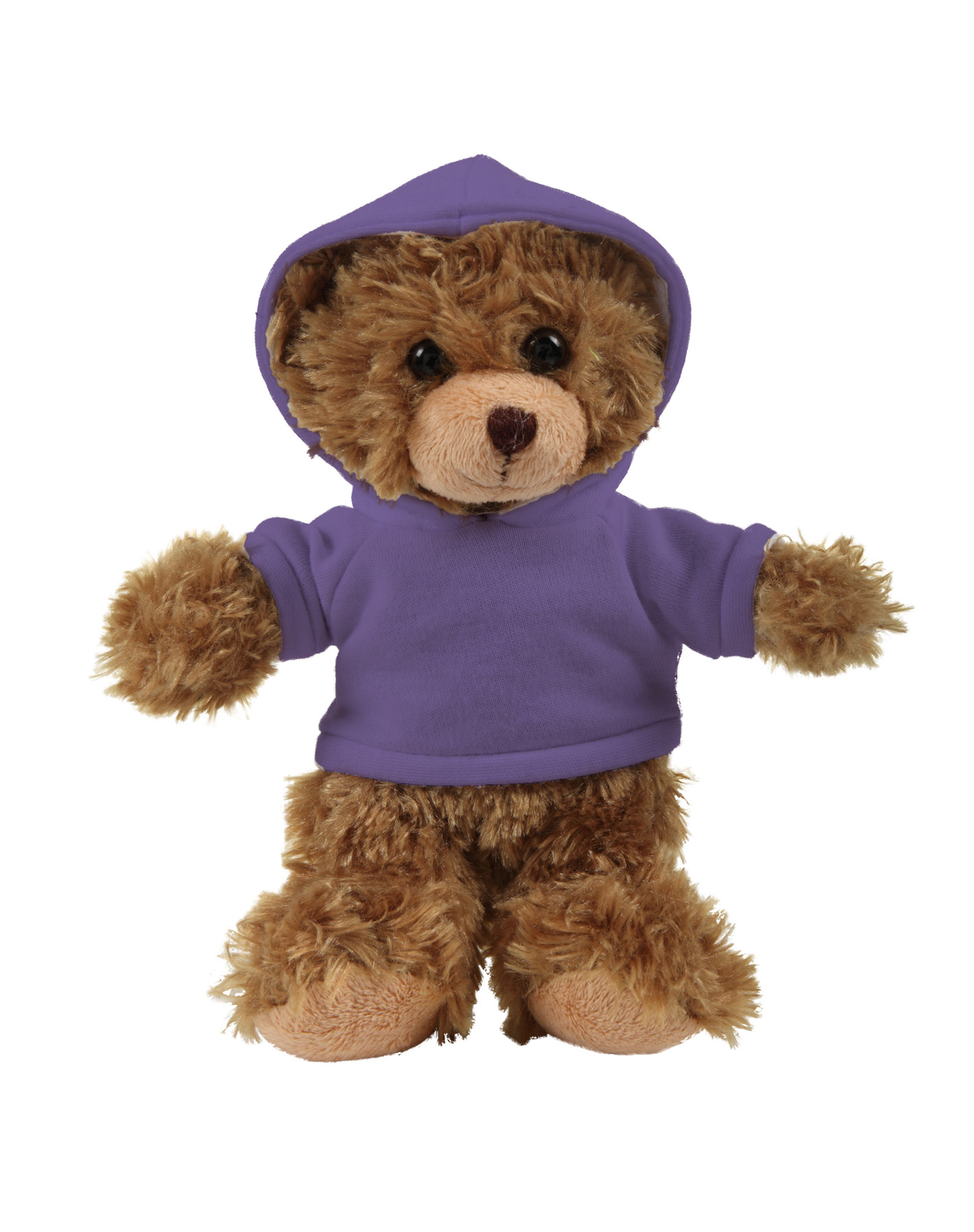 soft plush Mocha Curly Sitting Bear with hoodie 12