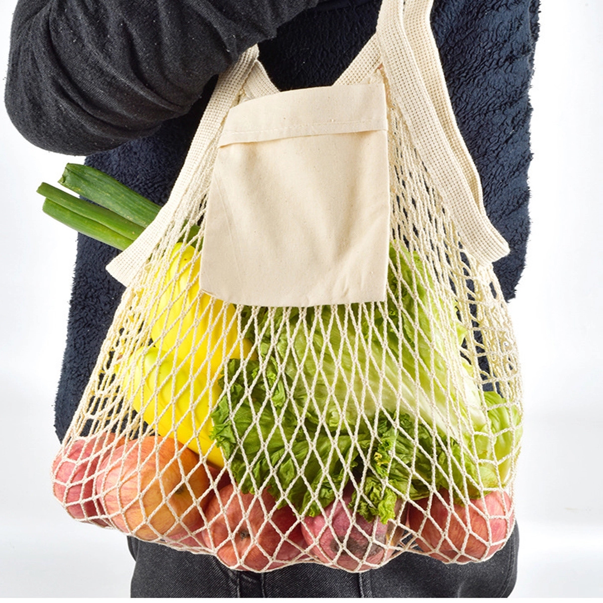 Reusable Cotton Mesh Grocery Bags 4