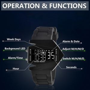 Round Sports Watch With White Digital Dial And Detachable Band 10