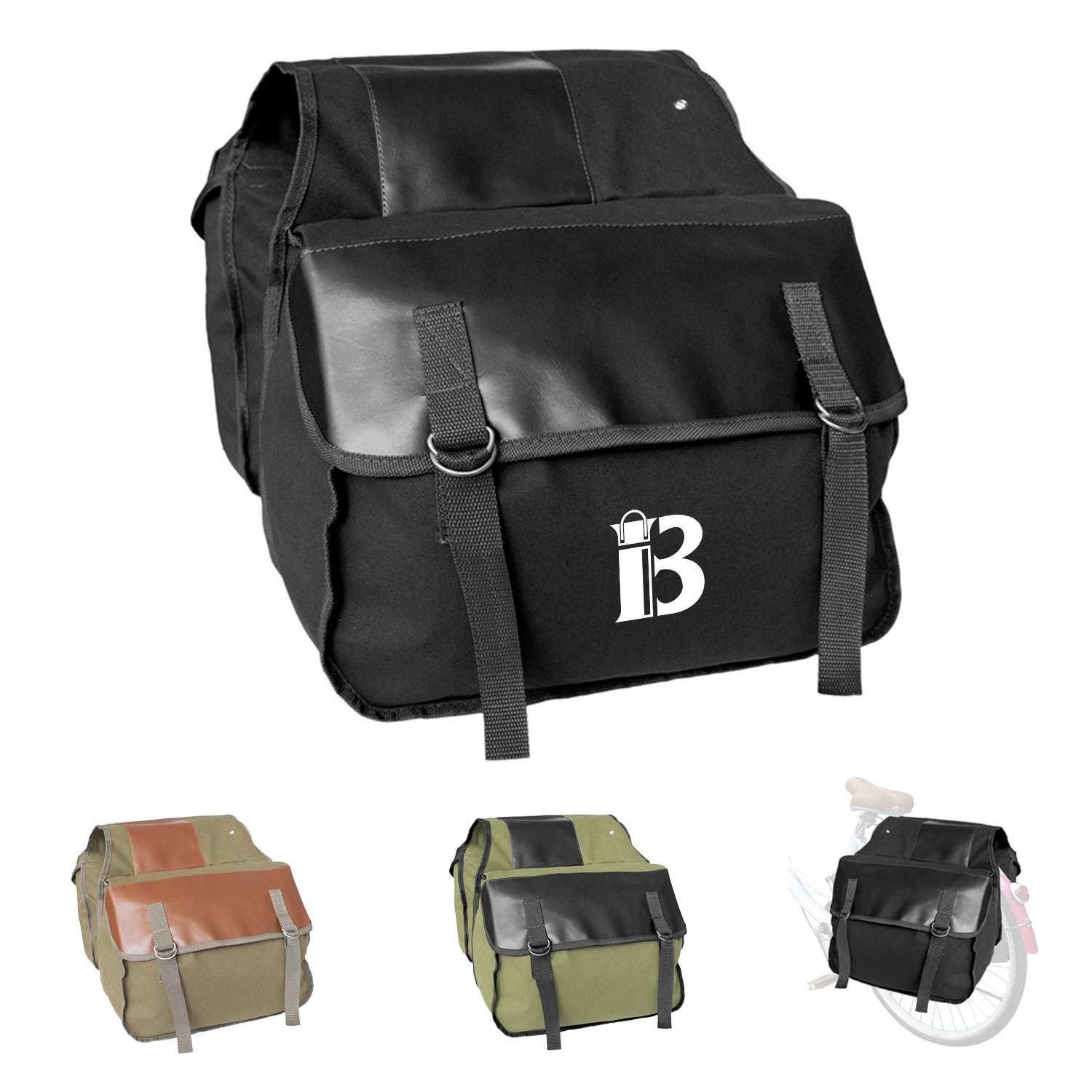 Canvas Heavy-Duty Rear Rack Bag for Biking 6