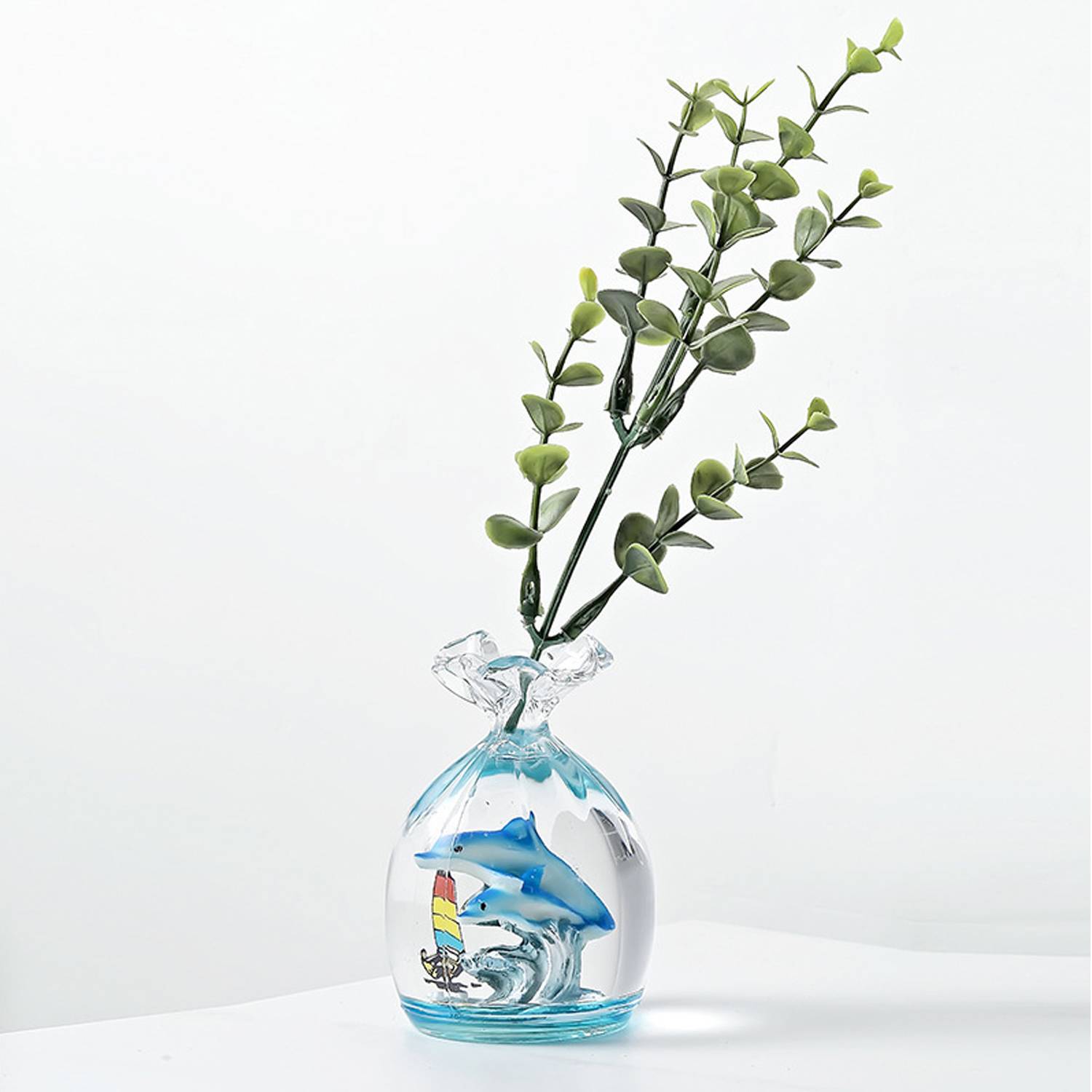 Dolphin Crystal Ocean Ornament Vase/Pen Holder 1