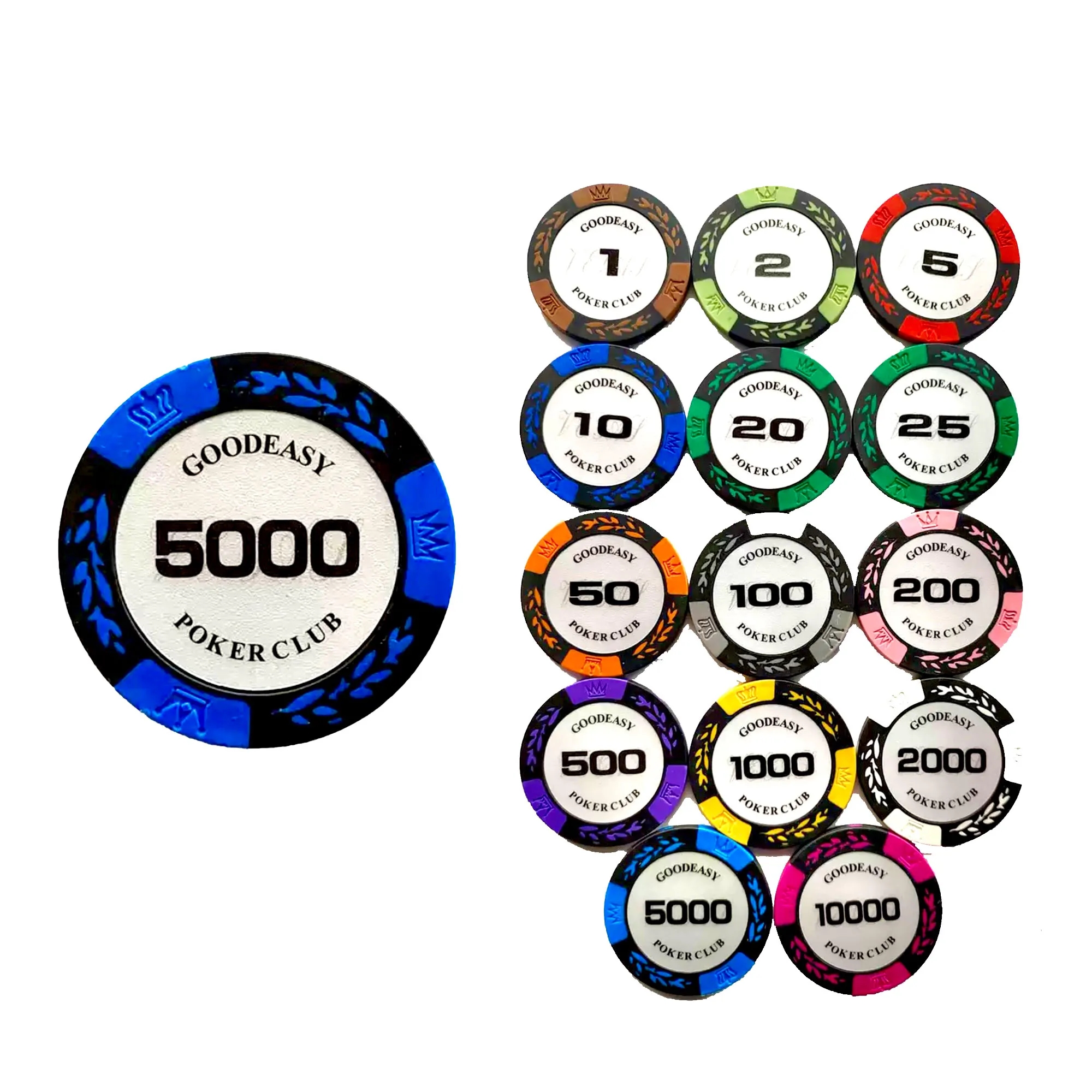 20 G Professional Clay Poker Chips