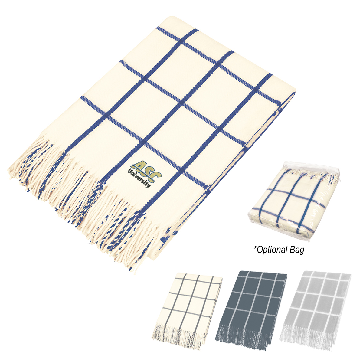 Charleston Fringed Throw Blanket