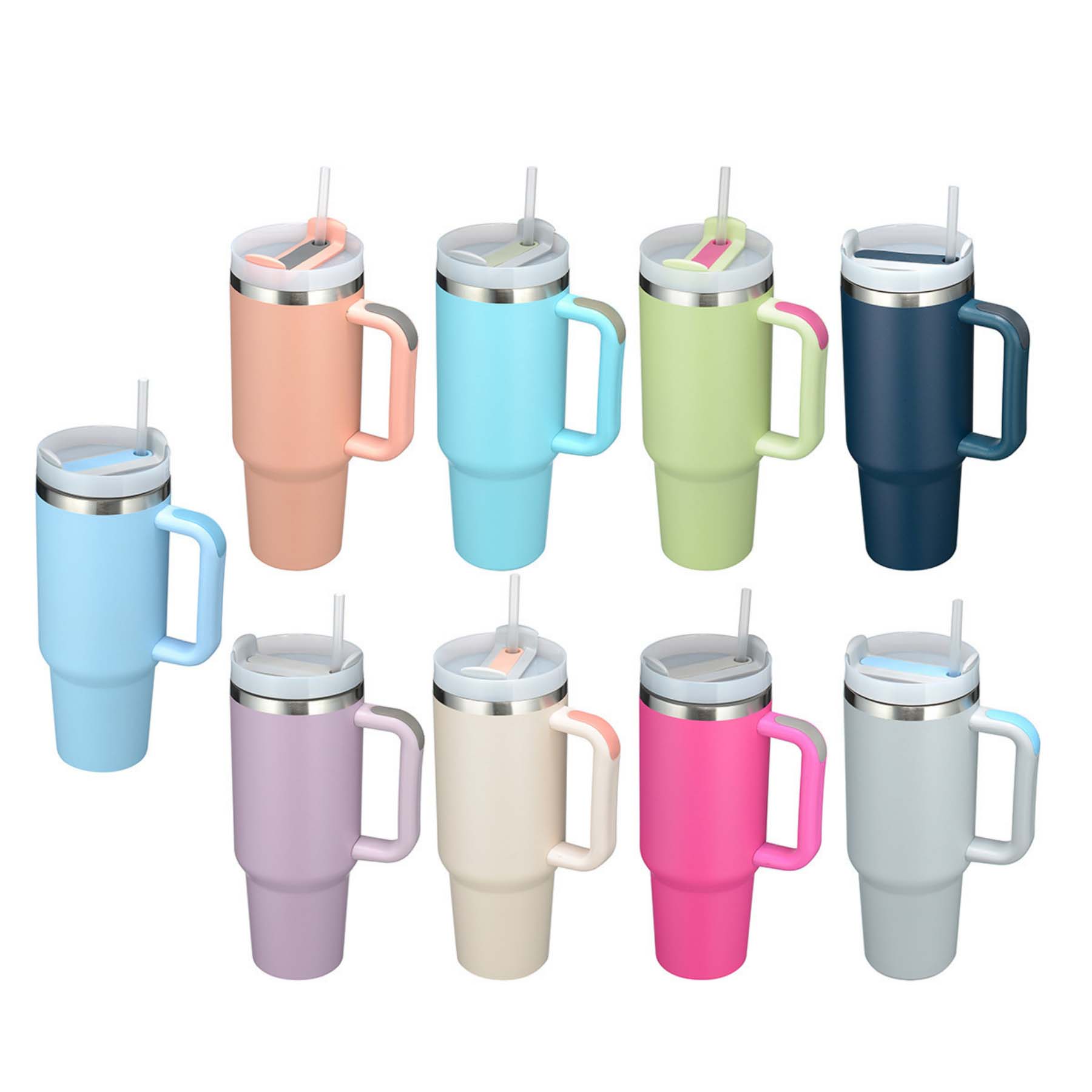 40oz Insulated Stainless Steel Mug with Handle 6