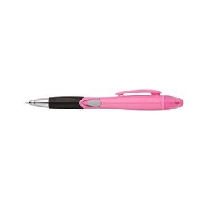 White Barrel Pen With Highlighter 3