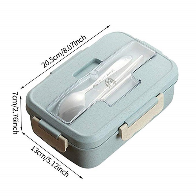 Biodegradable Wheat Bento Lunch Box with Spoon 10
