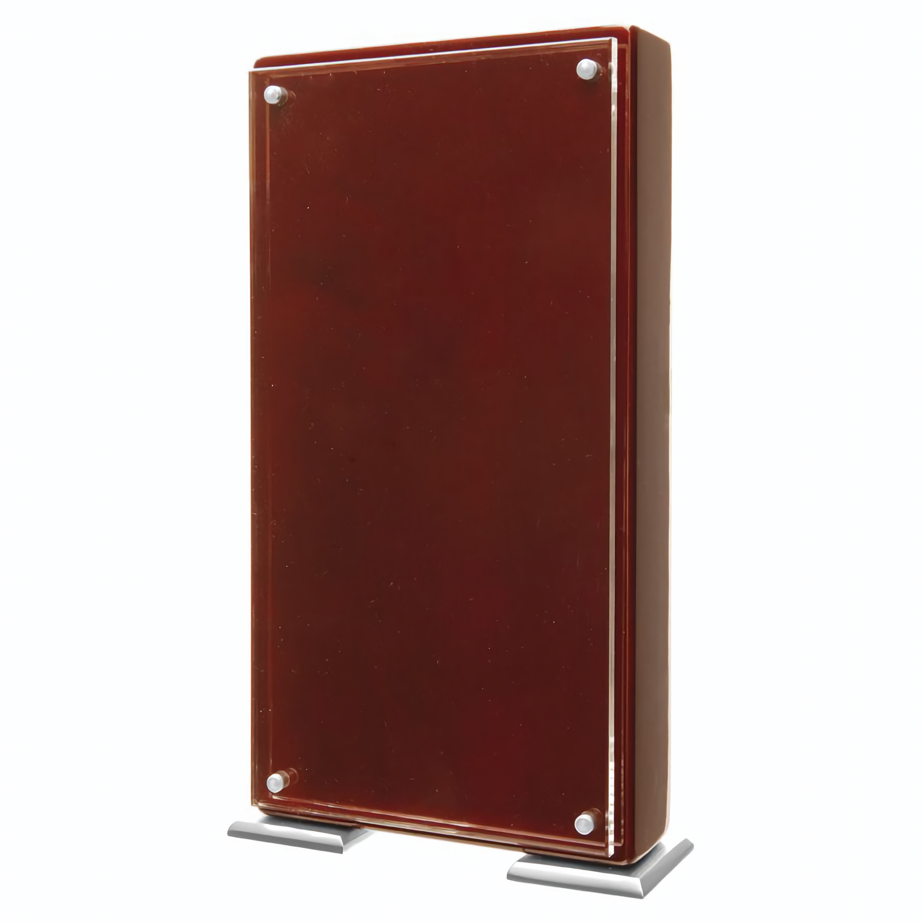 7 1/4" Rosewood Finish High Gloss Floating Acrylic Standup Plaque 3