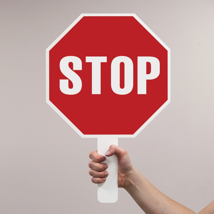 Octagon Shaped Hand Sign 18 25 x 12