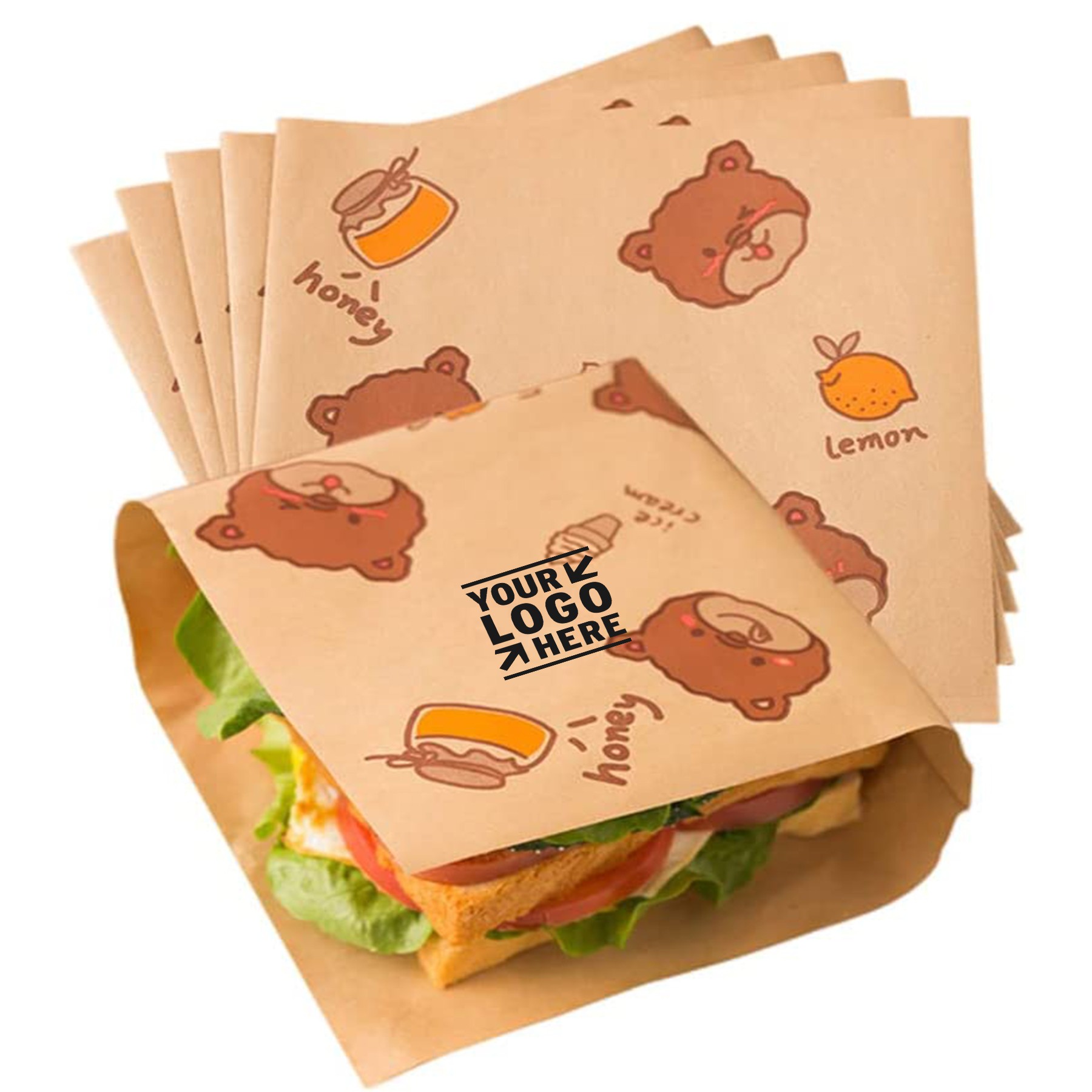 7 x 7 Inches Flat Kraft Wrap Sheet Bag 3