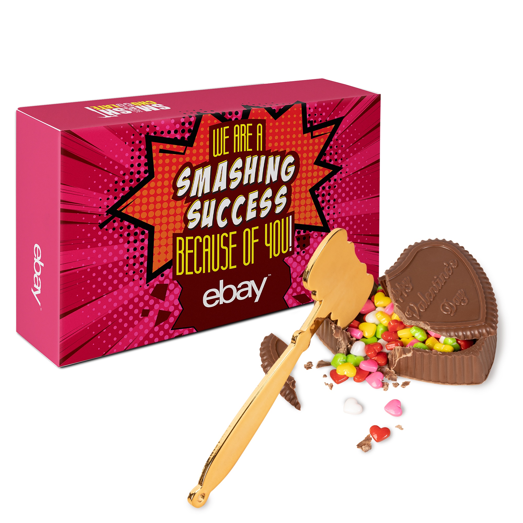 Smash Chocolate Heart with Candy Hearts 5