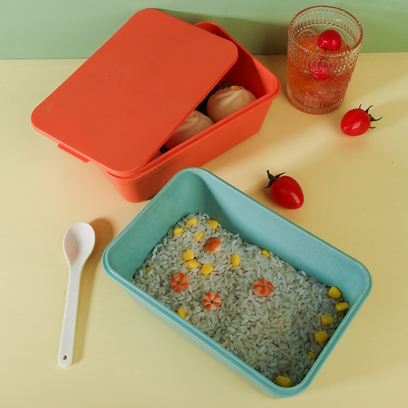 Customized wheat straw lunch box 7