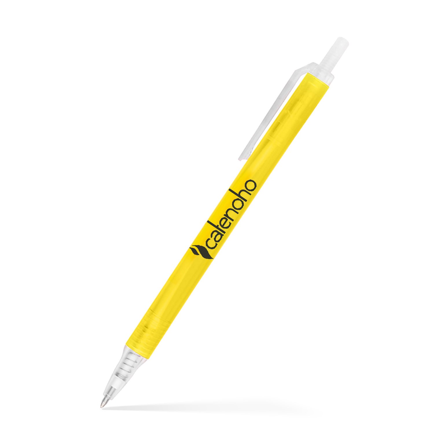 Amber Frosted Translucent Stick Click Pen