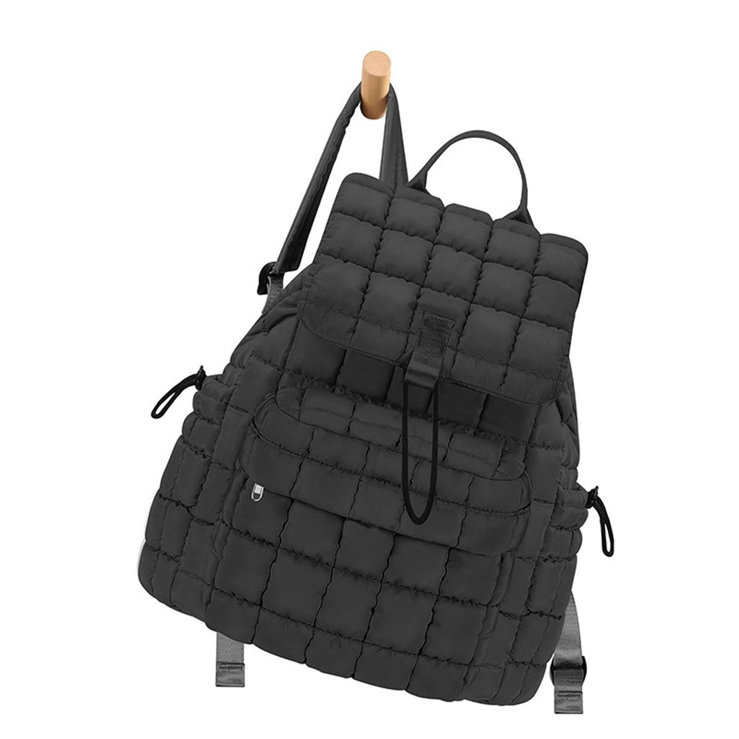 Lightweight Quilted Puffer Drawstring Oxford Backpack 6