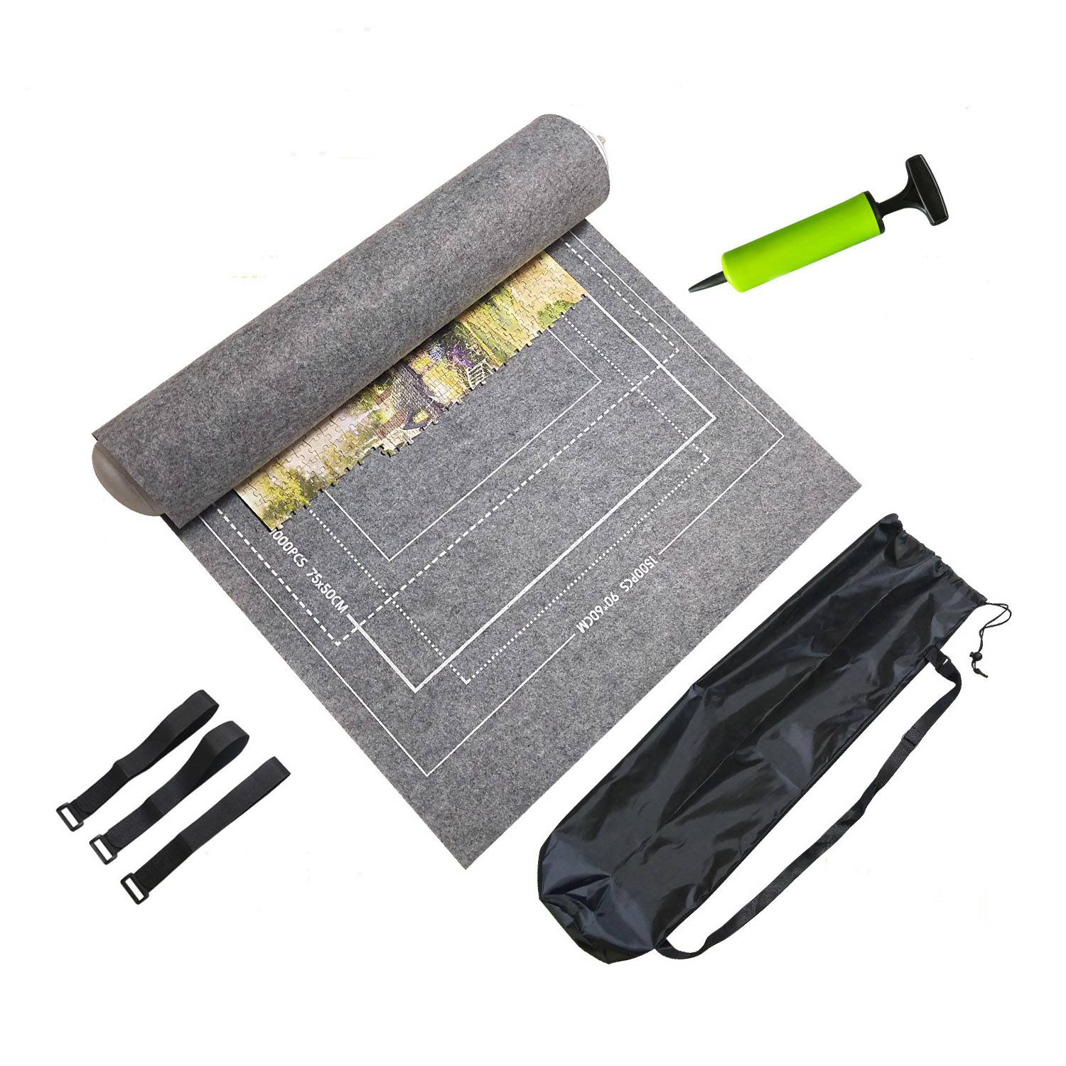 No-Crease Roll-Up Puzzle Mat with Storage Bag 4