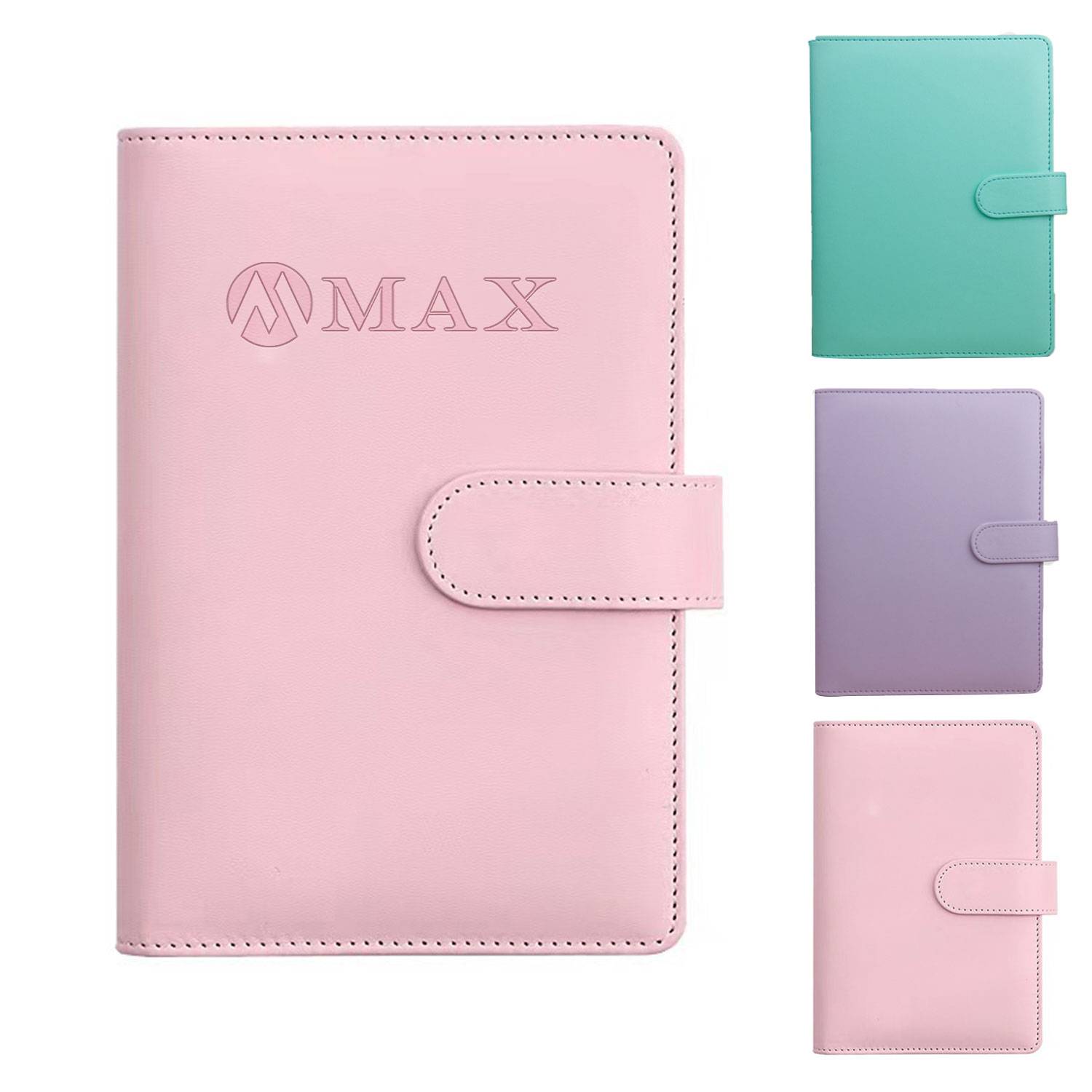 A6 Binder Zipper Pocket PU Leather Notebook Case 2