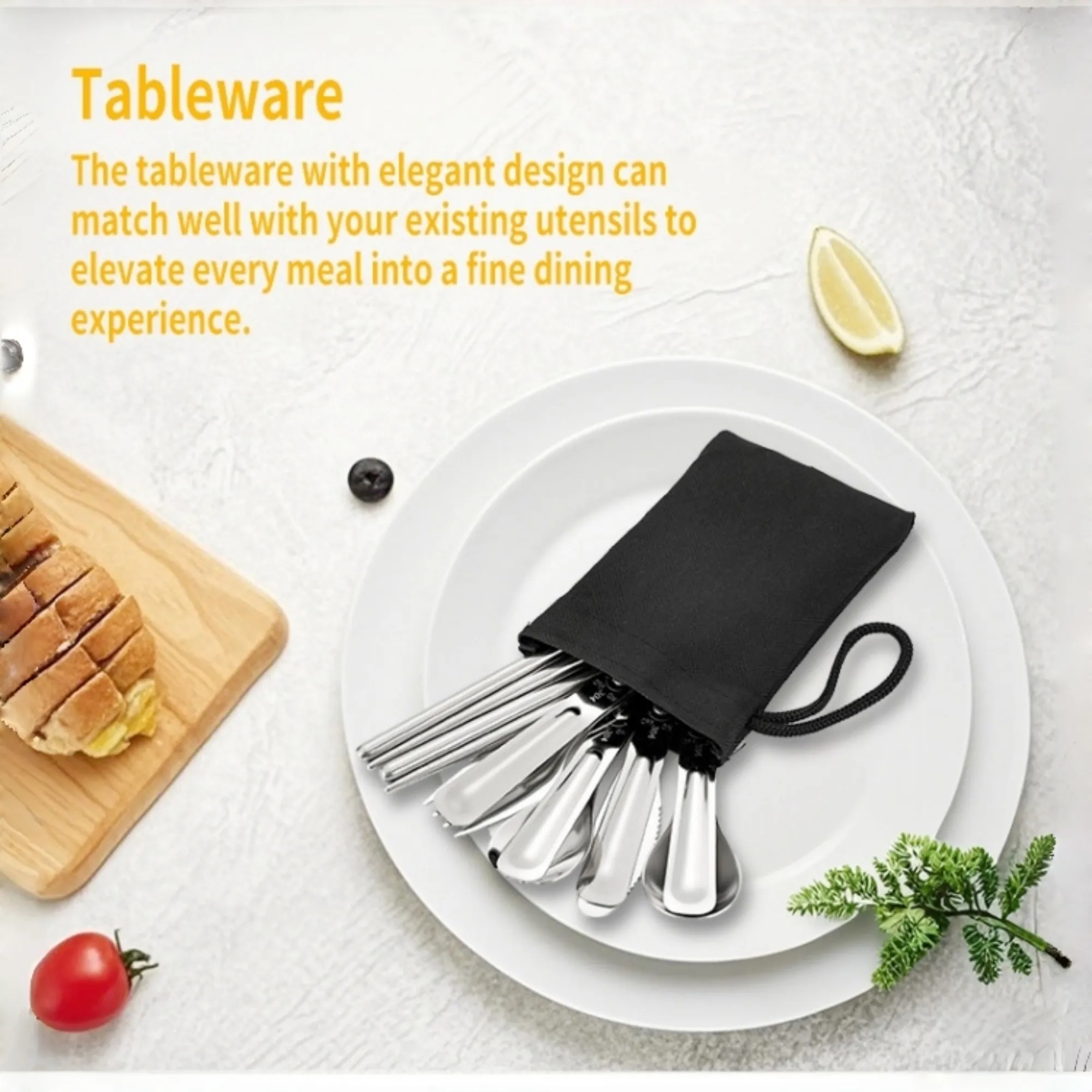 Foldable Stainless Steel Camping Utensils Set 16