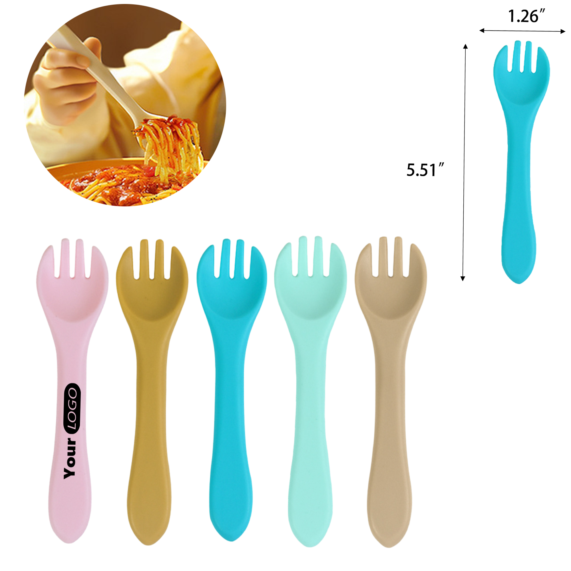 Silicone Infant Feeding Fork MOQ 50 2