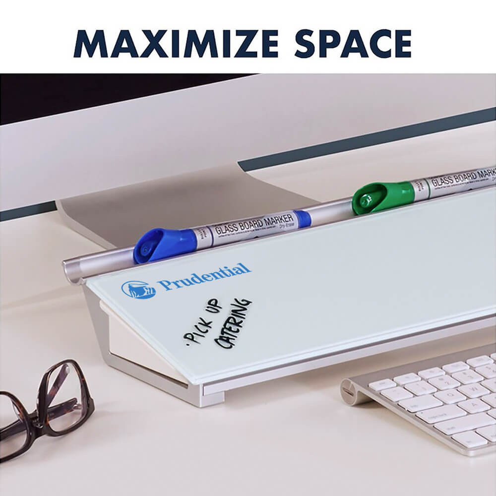 Glass Dry-Erase Desktop Computer Pad