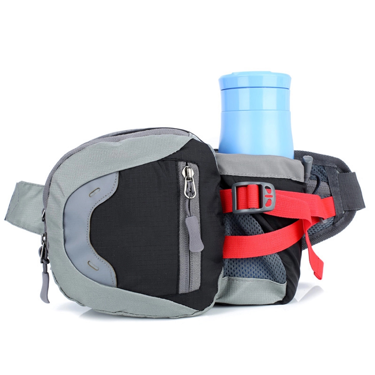 Portable Fanny Pack Sport Waist Bag with Bottle Holder 7