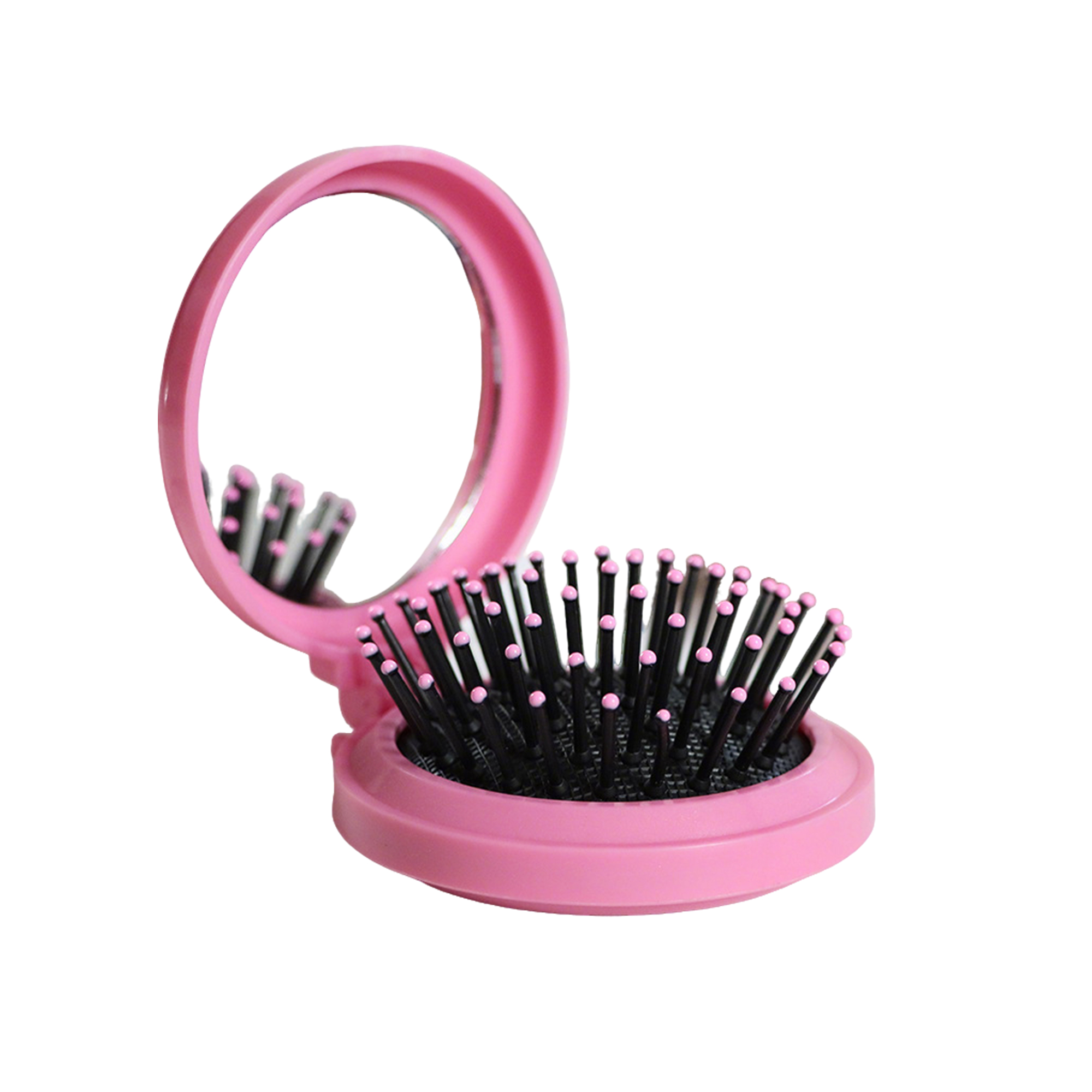 Pocket Travel Hair Tool With Built In Mirror 2.6" 7