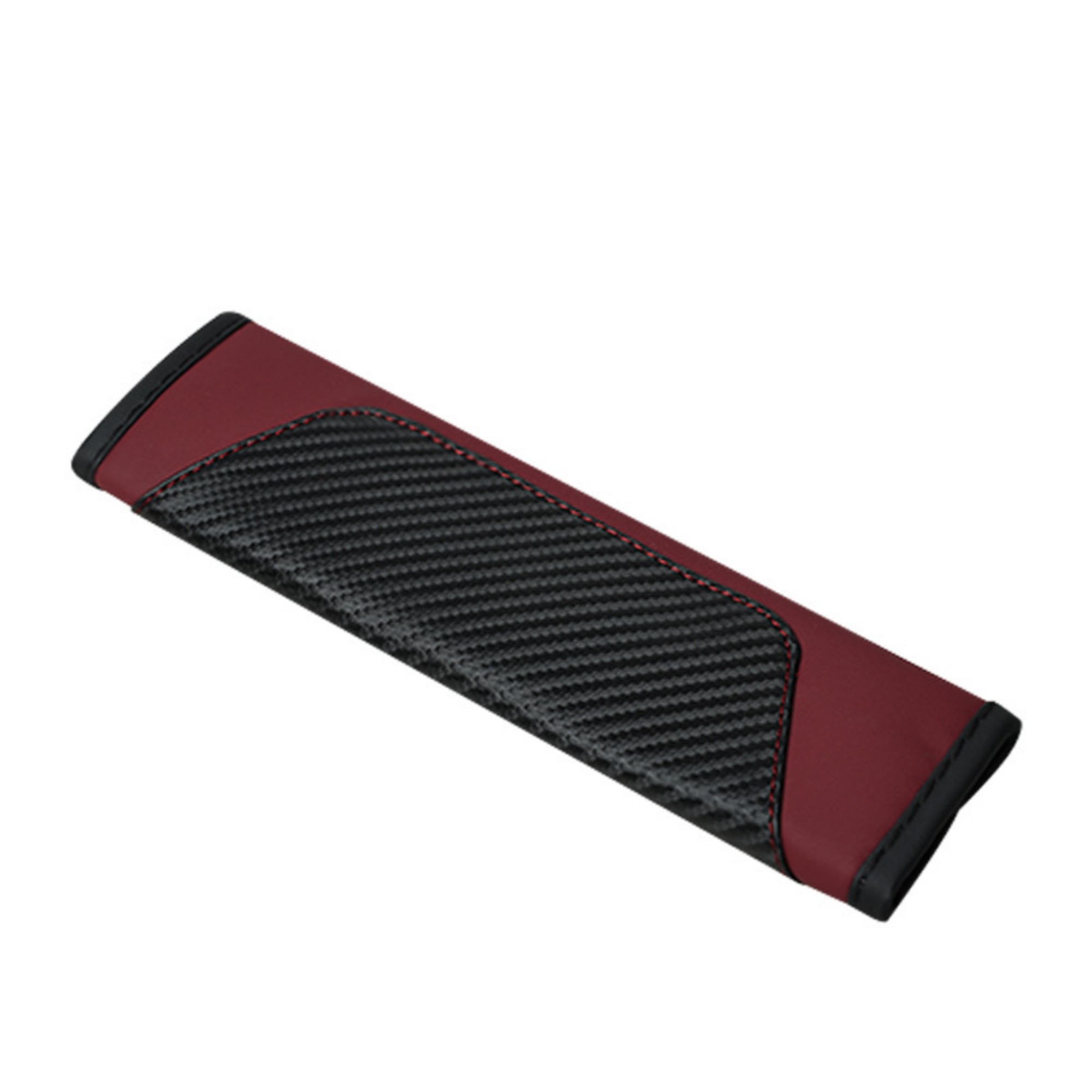 Carbon Fiber Leather Seat Belt Shoulder Pad 9.1" x 2.6" 7