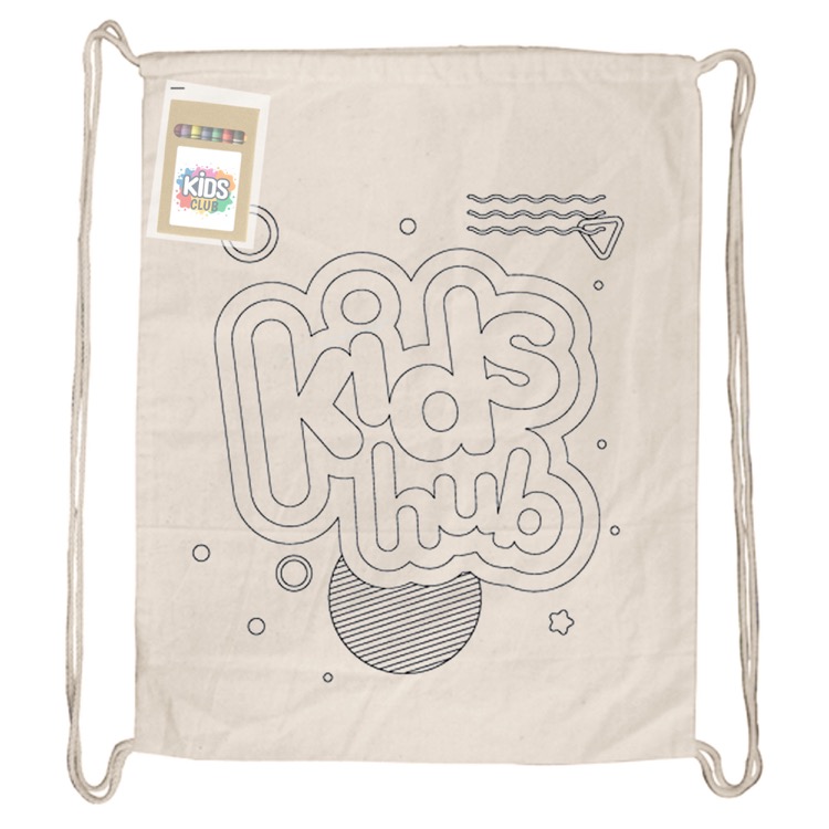 Colouring Calico Library Bag, custom tote bag with logo imprint 2
