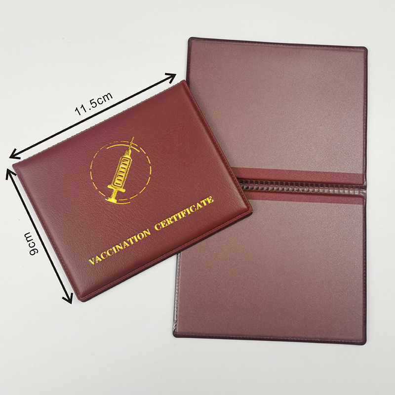 CDC PU Leather Vaccine Card Holder 5