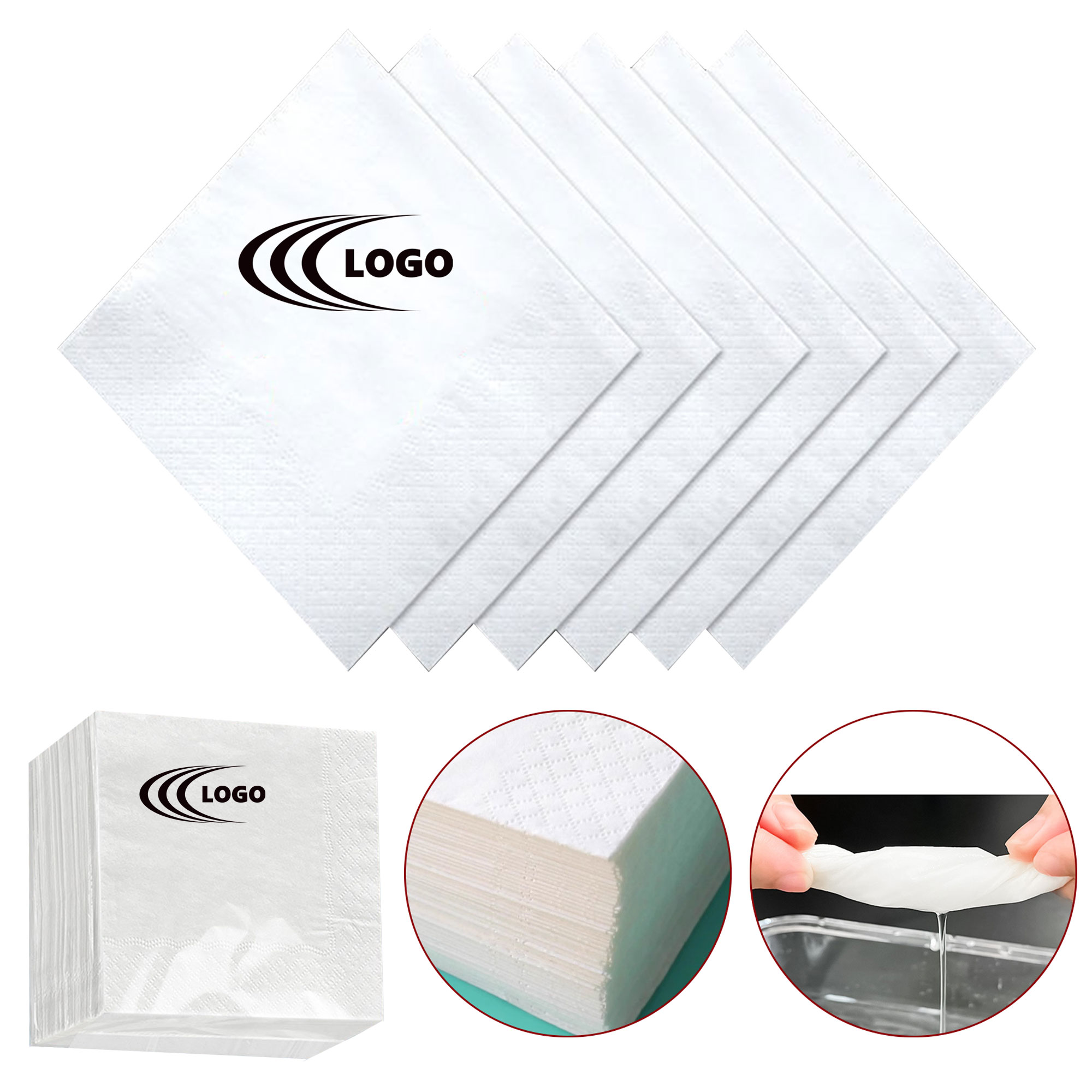 White Lunch Napkins 2