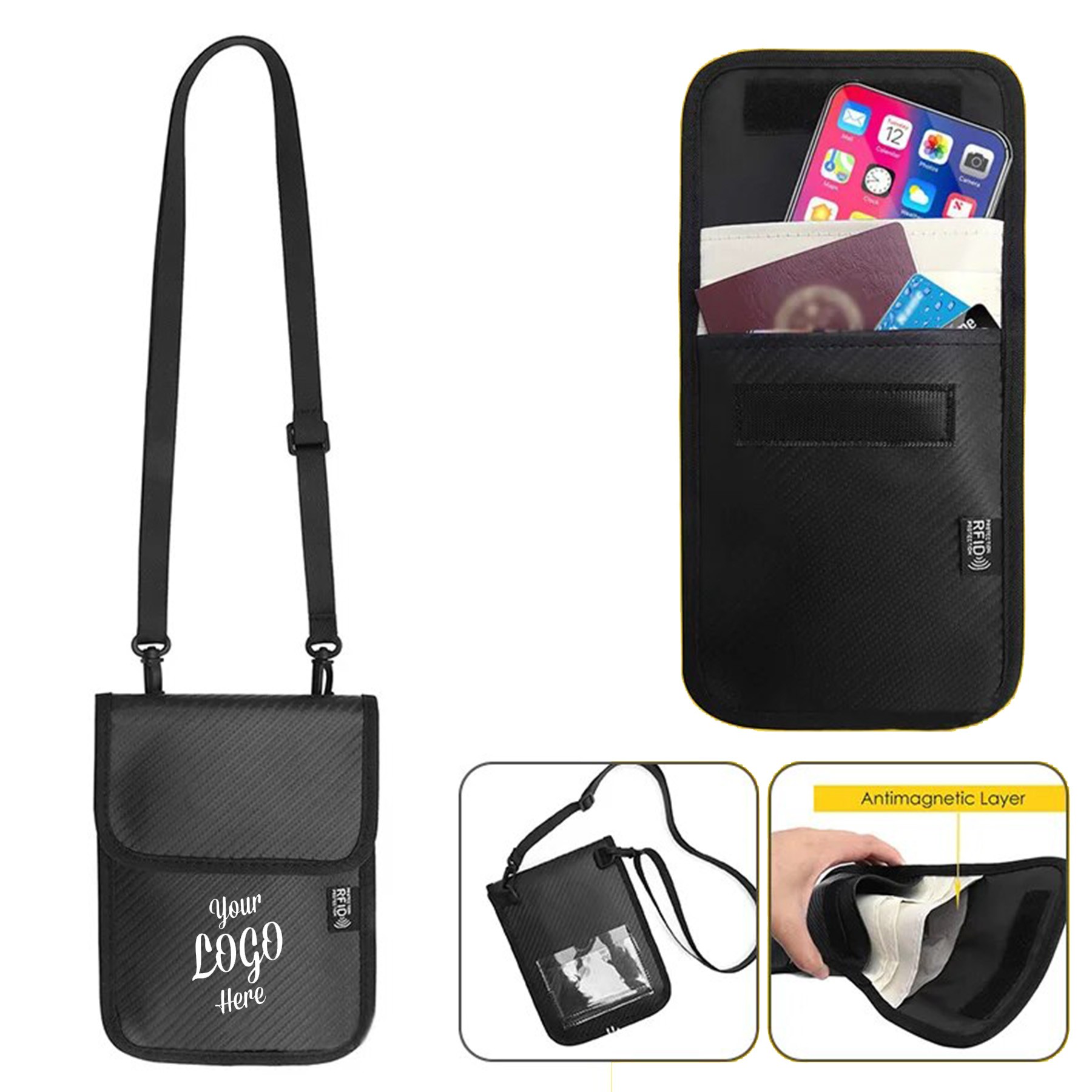 Anti Theft Shoulder Bag With RFID Blocking