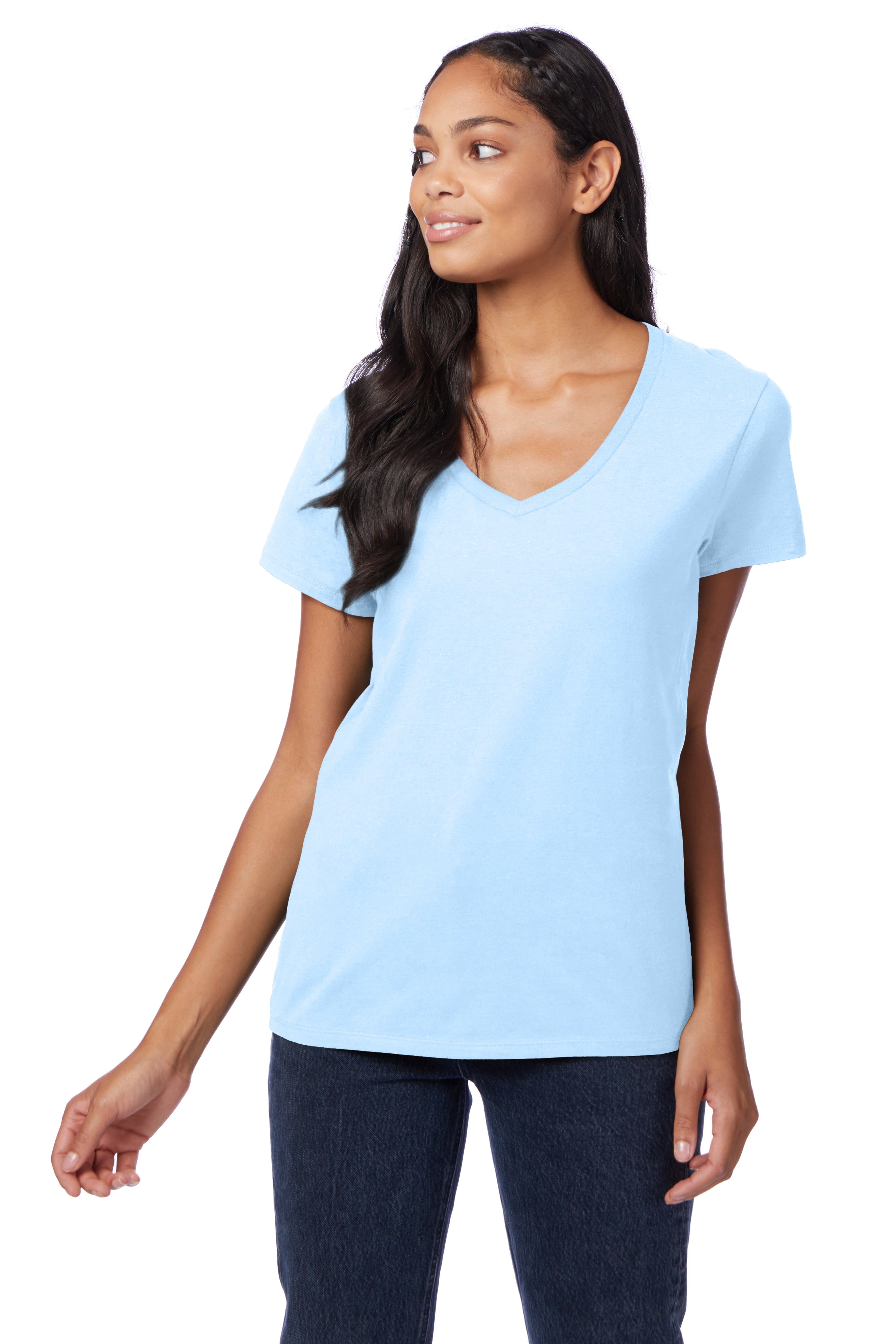 Hanes Perfect-T Women's Short Sleeve V-neck T-shirt 14