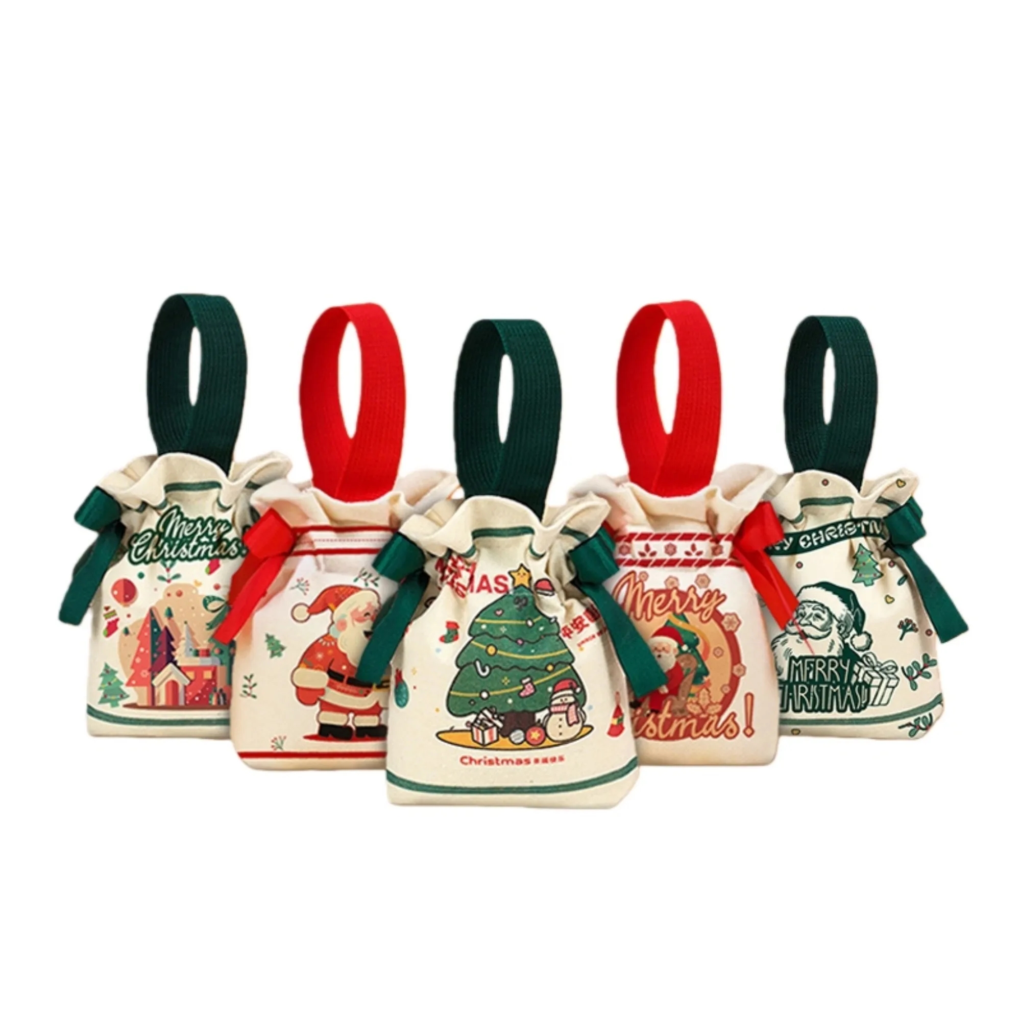 Canvas Christmas Drawstring Bag