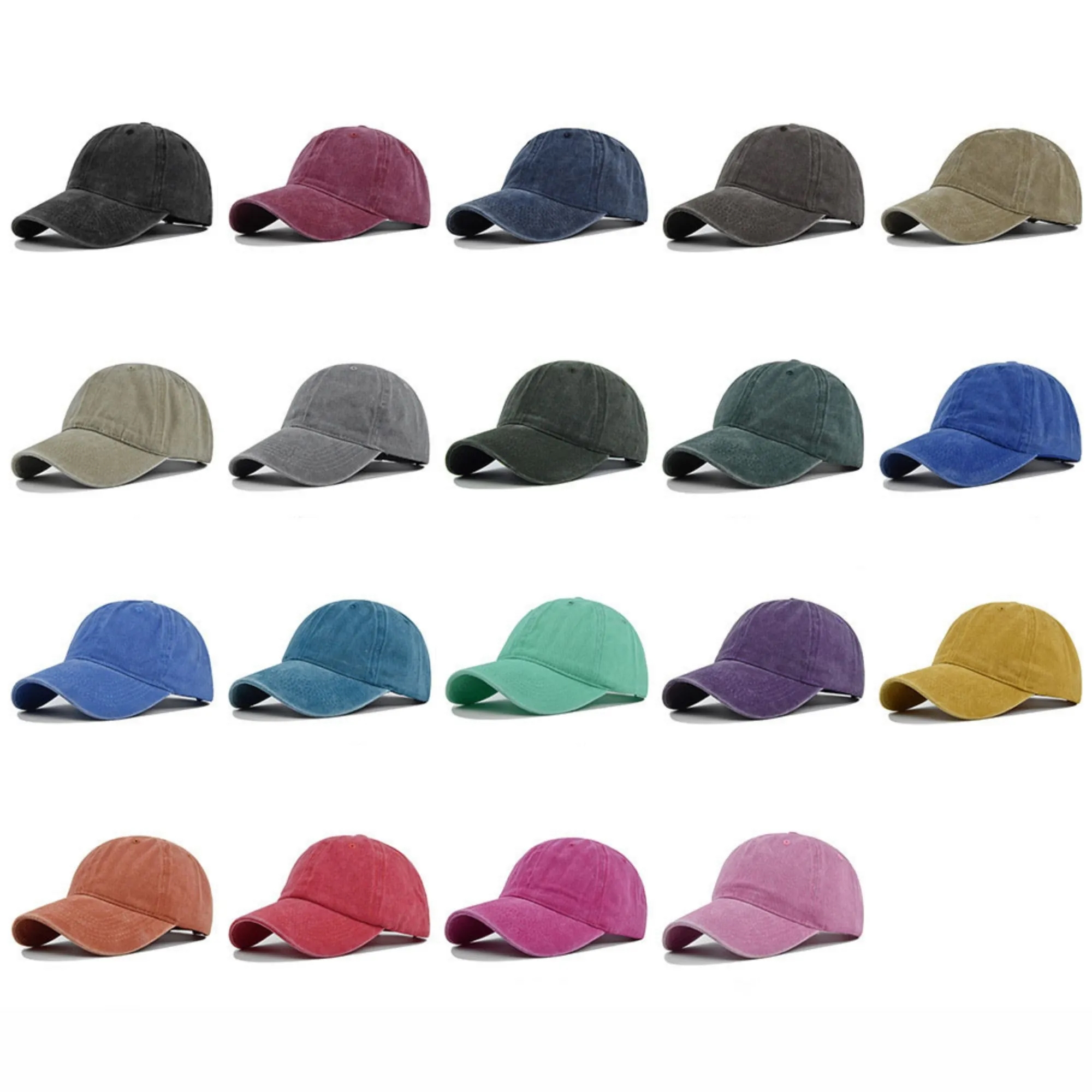 Vintage Cotton Adjustable Washed Baseball Caps 4
