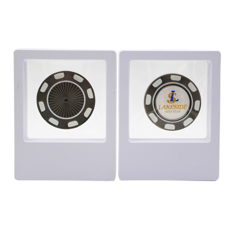 Metal Poker Chip in Levit8 Window Box 2