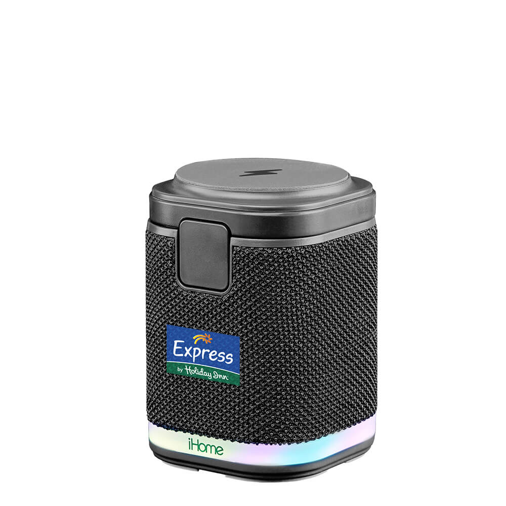 Dual Wireless Charging Stand with Bluetooth Speaker