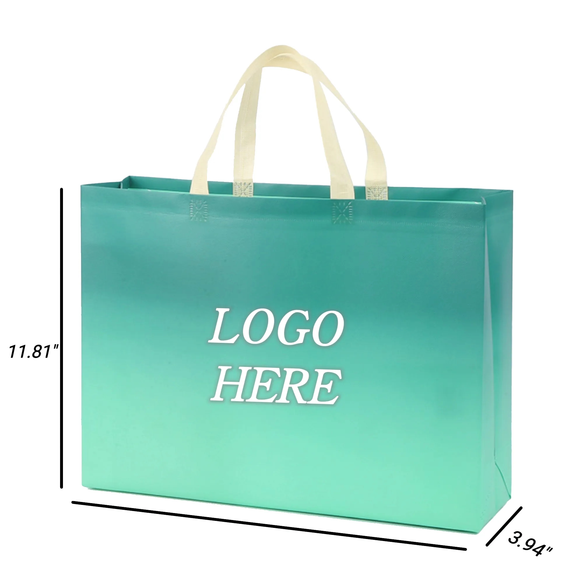Gradient Color Waterproof Non-Woven Tote Gift Bag 8
