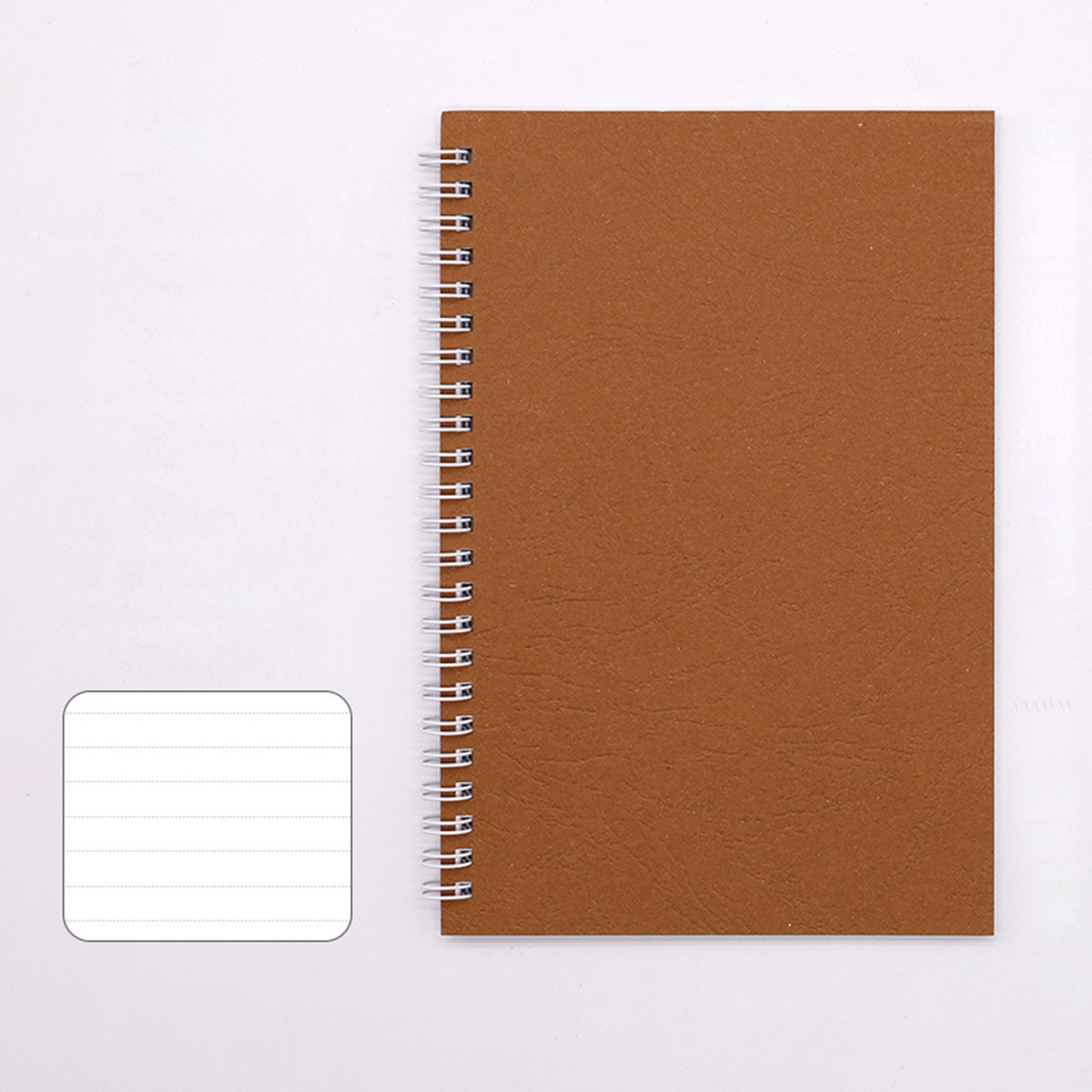 A5 Vintage Kraft Paper Coil Notebook Note Pad Notepad 7