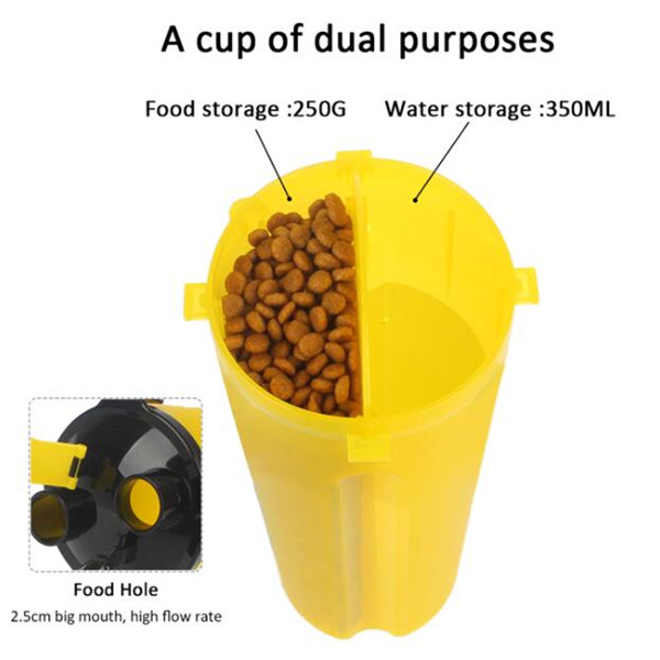 Dog Water Bottle Food Container with Bowl 6