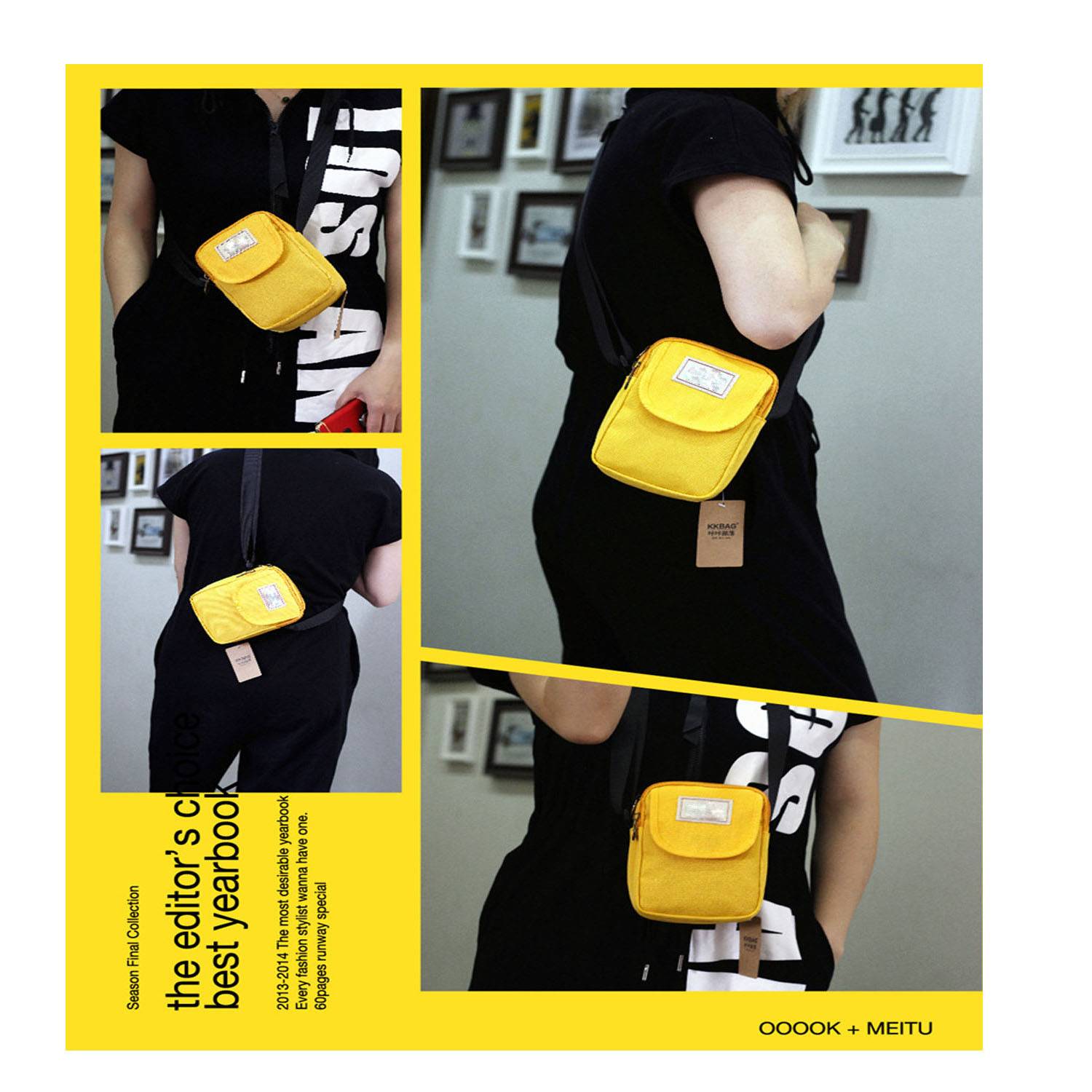 Outdoor leisure vertical square mobile phone satchel 4