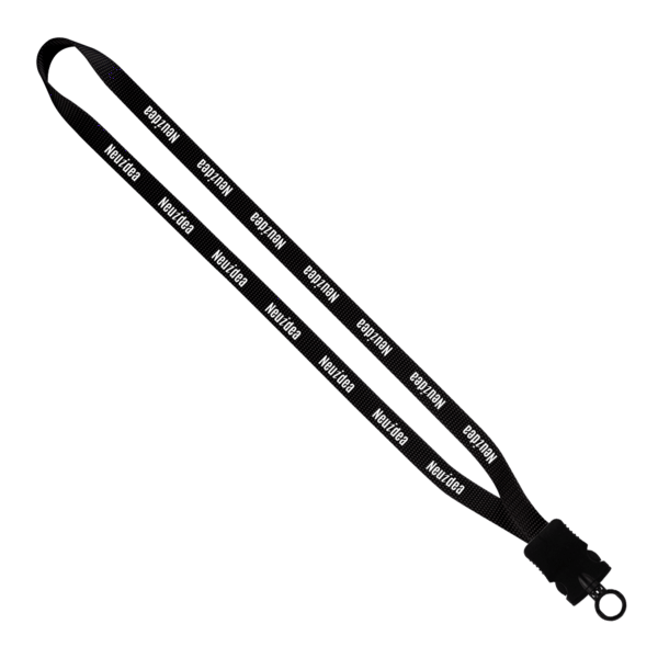 1/2" Smooth Nylon Lanyard with Snap-Buckle Release & O-Ring 16
