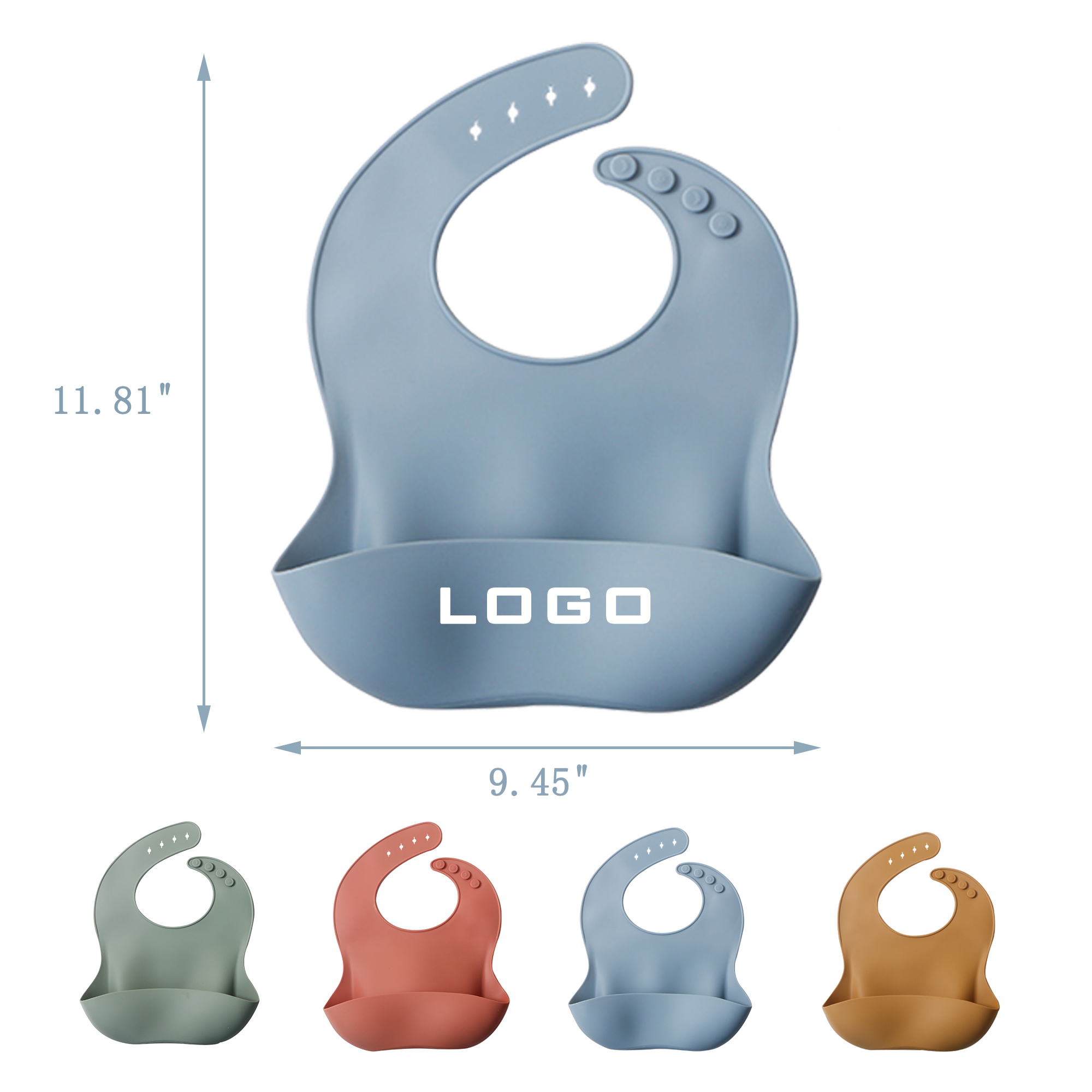 Waterproof Silicone Baby Bibs 2