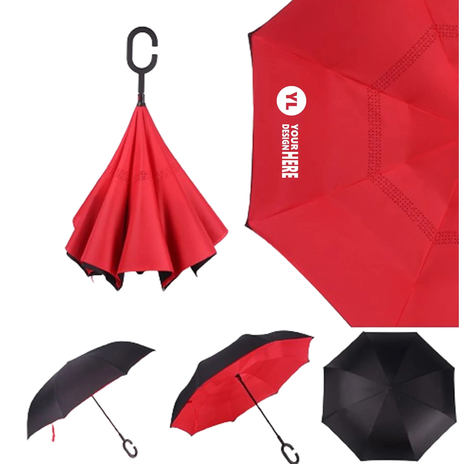 49" Arc Inverted Reverse Umbrella MOQ50 3