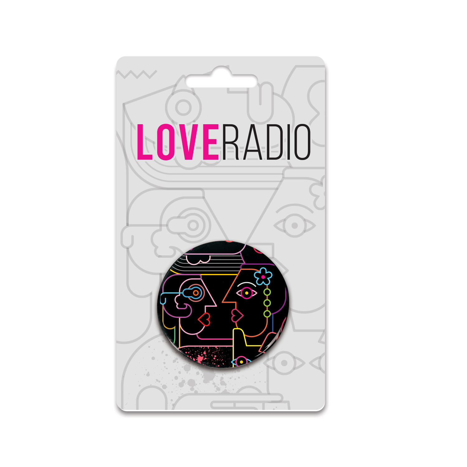 One 1.75" Pin-Back Button on Backing Card 1