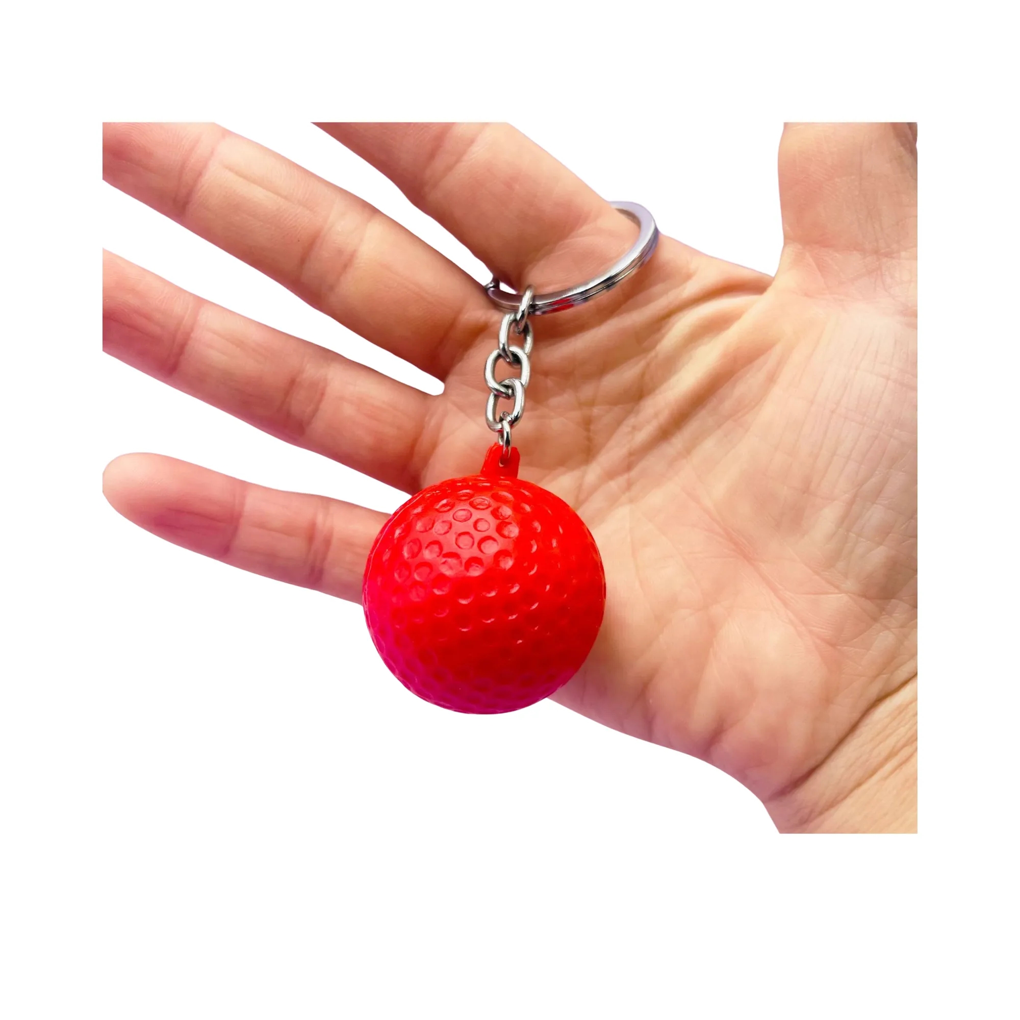 Oversized Color Golf Ball Keychain 7