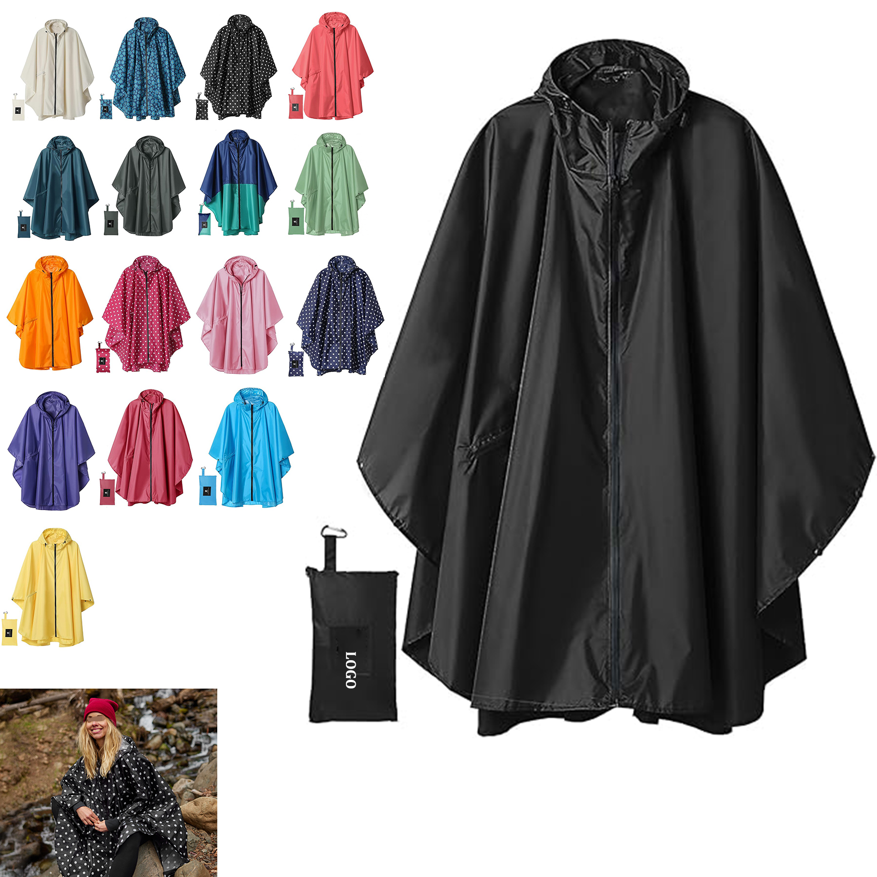 Unisex Adult Raincoat With Hood 6
