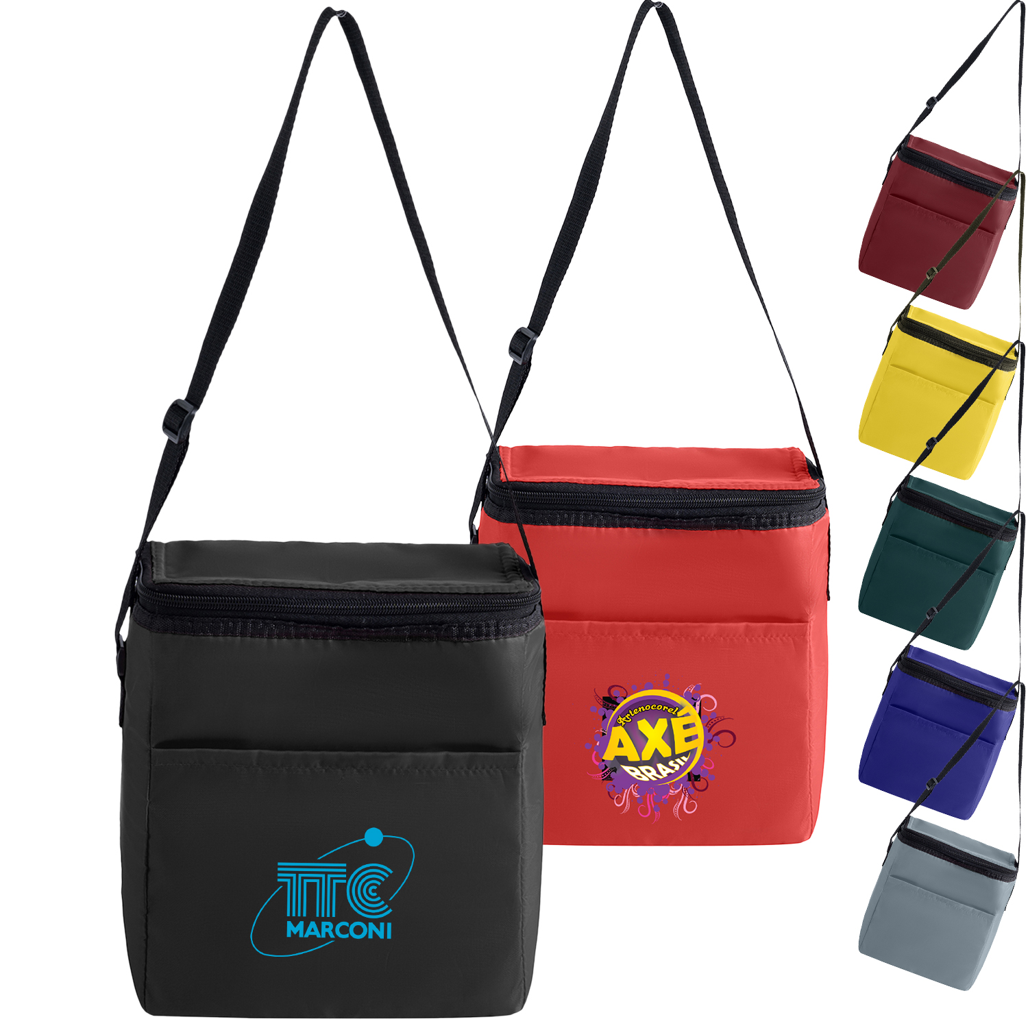 210D Food Safe Foil Lining Lunch Bag w/ Zipper closure 2