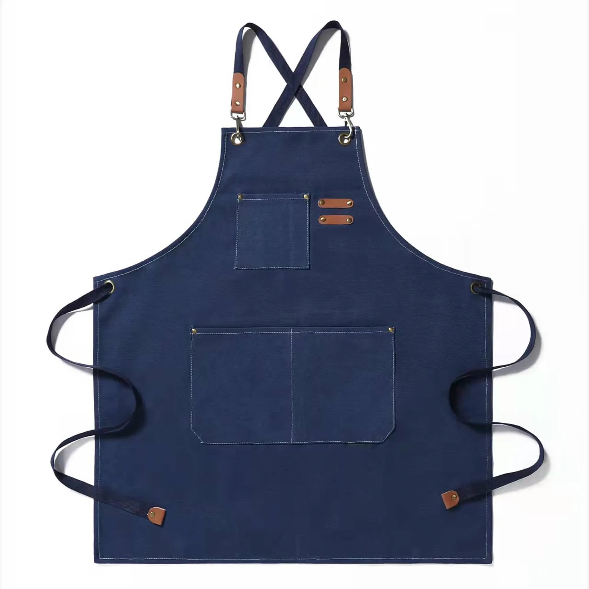 Custom Practical Kitchen Apron With Pockets 5