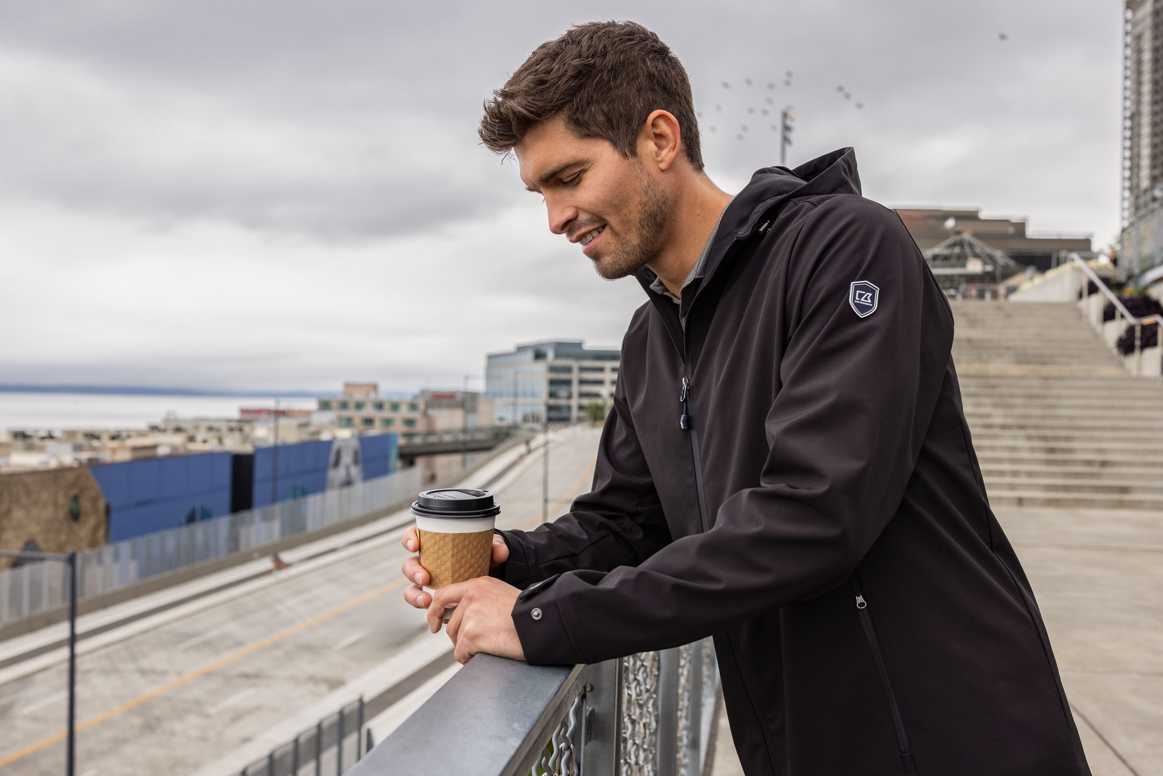 Camano Everyday Stretch Recycled Mens Water Resistant Jacket