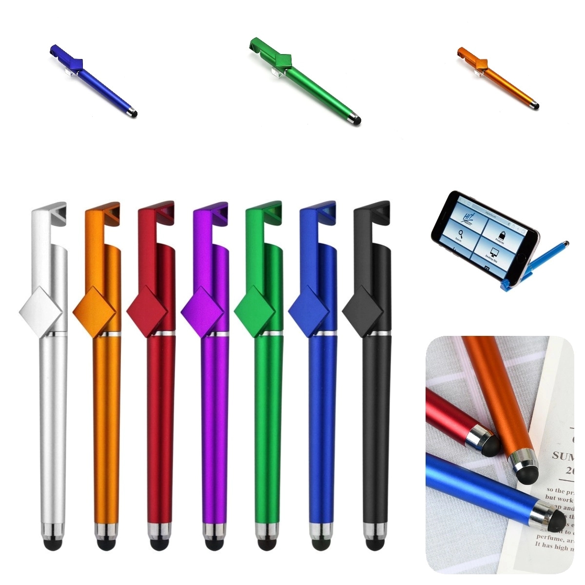 Stylus Ballpoint Pen with Phone Stand 2