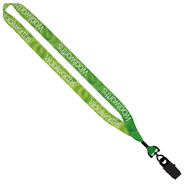 3/4" rPET Dye-Sublimated Lanyard w/ Metal Crimp & Metal Split-Ring 32