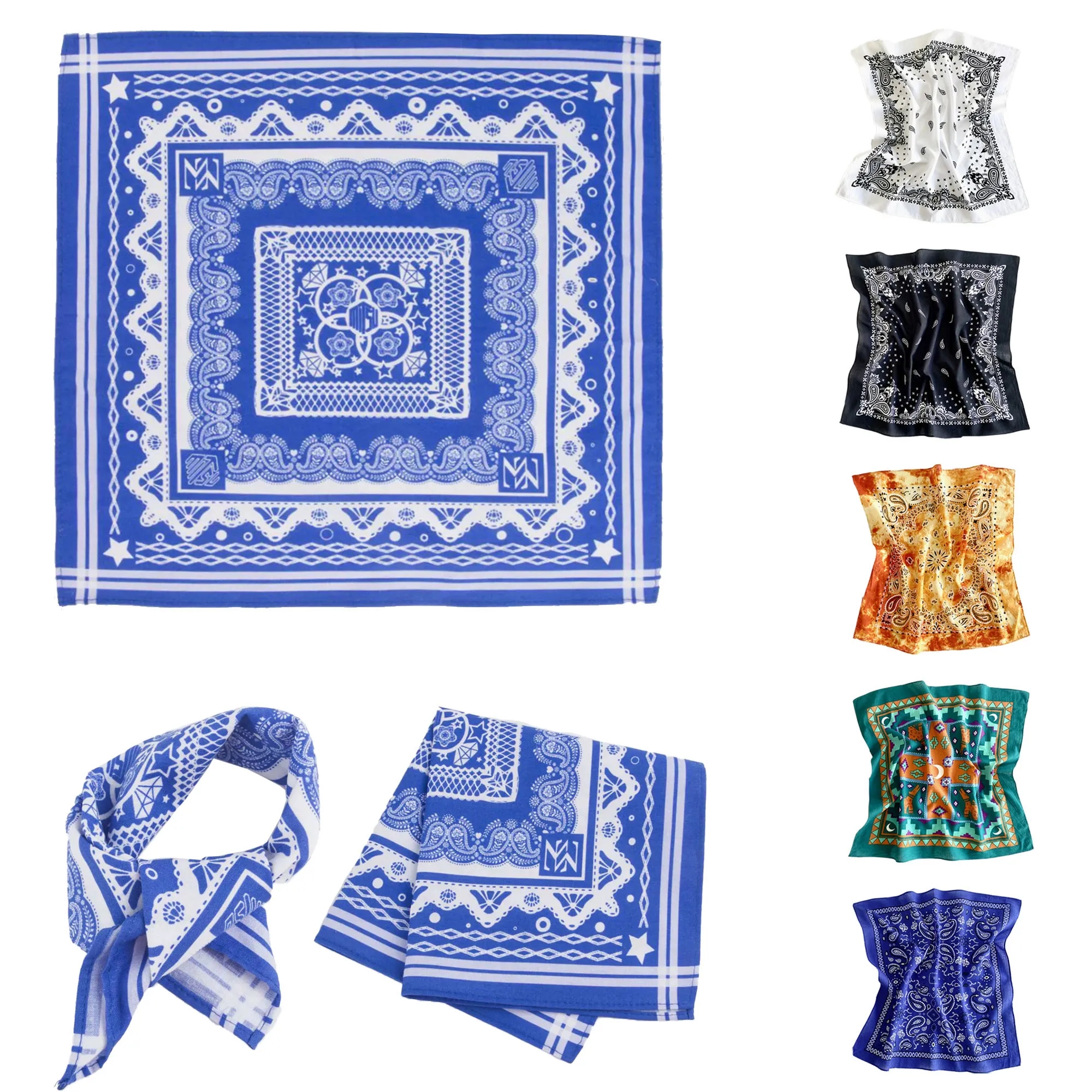 Polyester Paisley Patterned Square Scarf 1